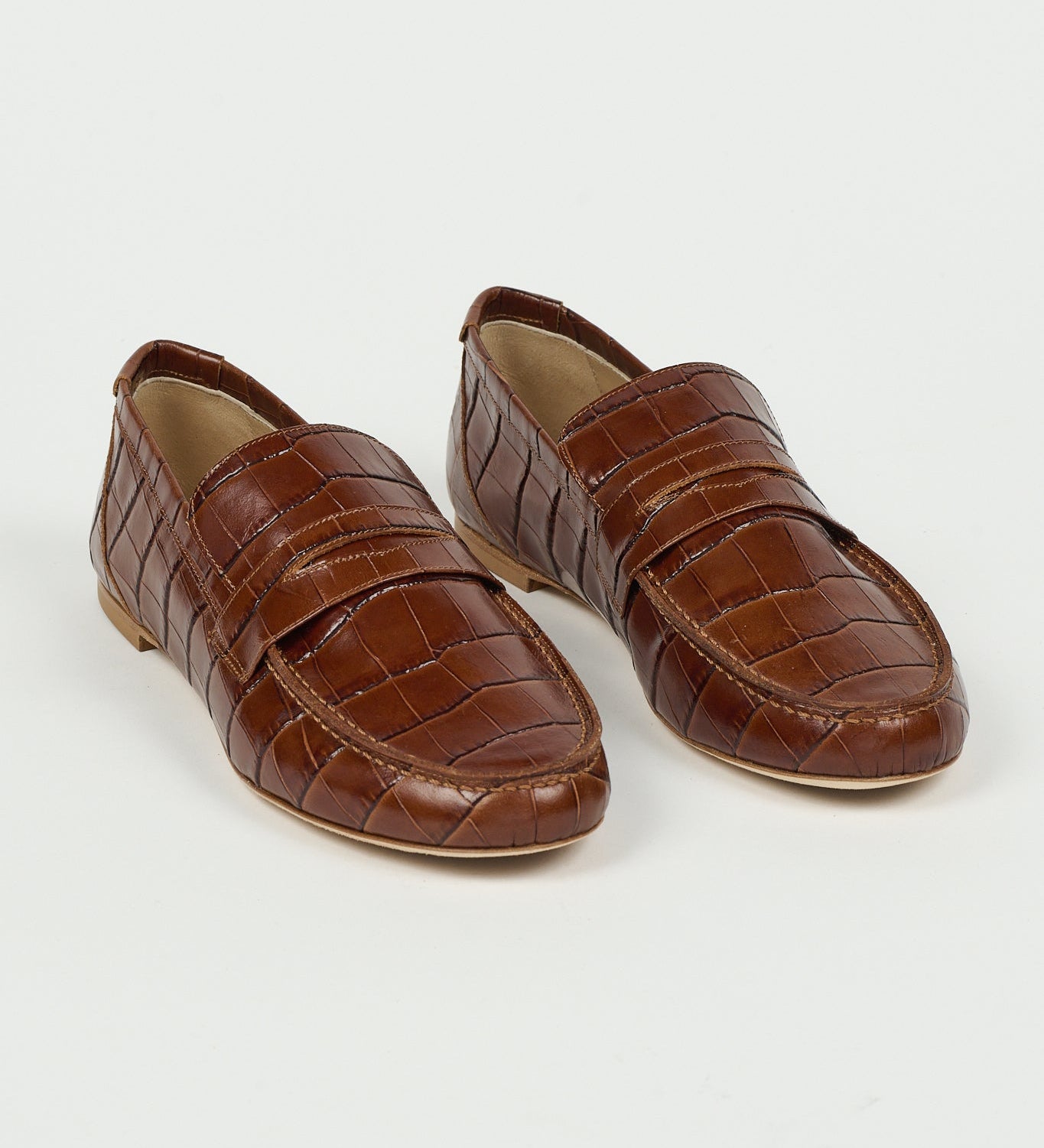 Jamie Haller - The Penny Loafer in Brown Croc