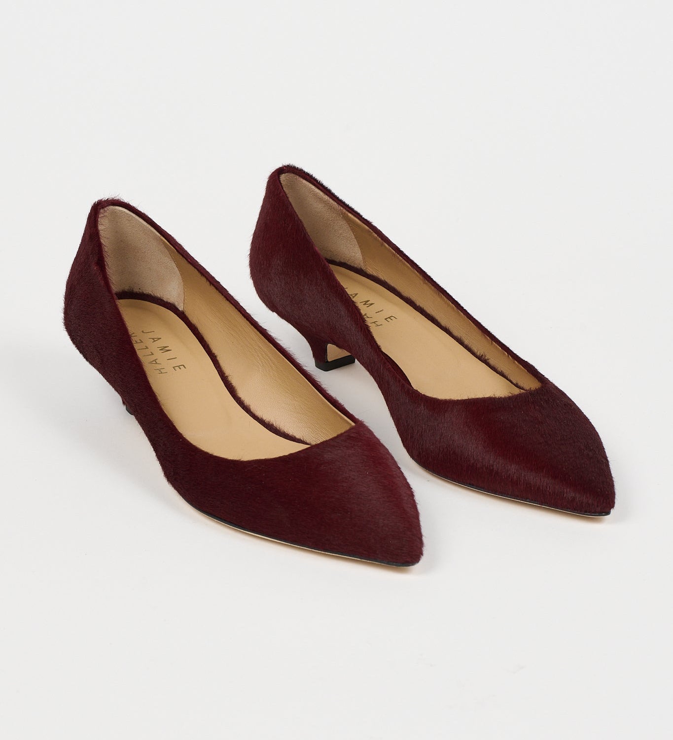 Jamie Haller - The Kitty Point Heel in Ponyhair Claret