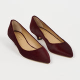 Jamie Haller - The Kitty Point Heel in Ponyhair Claret