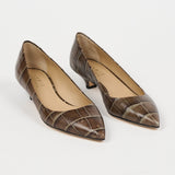 Jamie Haller - The Kitty Point Heel in Grey Croc