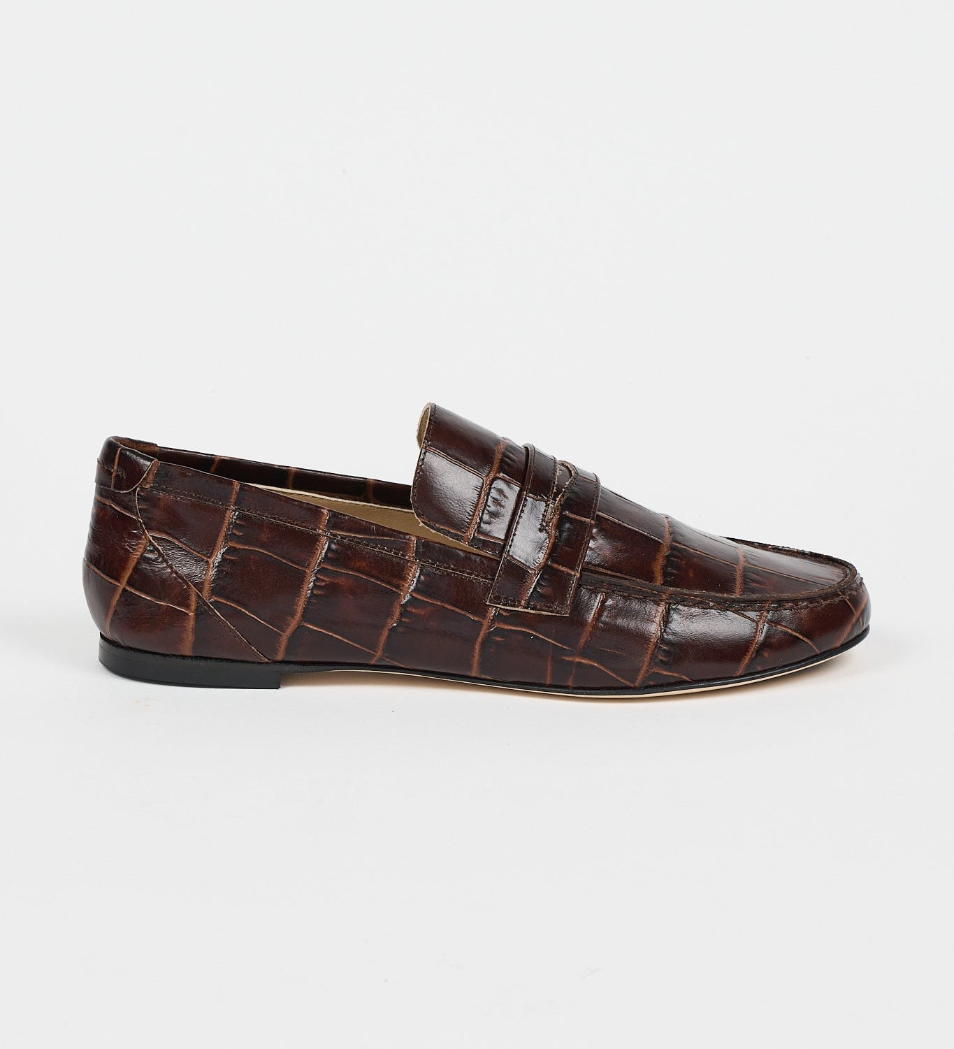 Jamie Haller - The Penny Loafer in Oxblood Croc