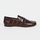 Jamie Haller - The Penny Loafer in Oxblood Croc
