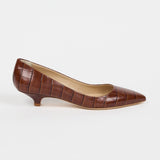 Jamie Haller - The Kitty Point Heel in Brown Croc