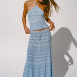 Faithfull - Ria Top Light Blue Chevron