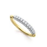 Lagos - Studio 18K Caviar Gold Pave Diamond Stacking Ring