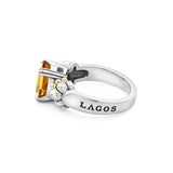 Lagos - Glacier Small Emerald-Cut Citrine Ring