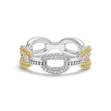 Lagos - Caviar Lux Small Two-Tone Eternity Diamond Ring