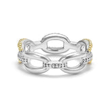 Lagos - Caviar Lux Small Two-Tone Eternity Diamond Ring