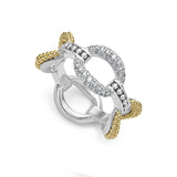 Lagos - Caviar Lux Large Two-Tone Eternity Diamond Ring
