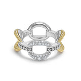 Lagos - Caviar Lux Large Two-Tone Eternity Diamond Ring