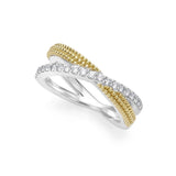 Lagos - Caviar Lux Two-Tone X Diamond Ring