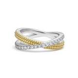 Lagos - Caviar Lux Two-Tone X Diamond Ring
