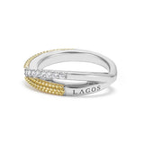 Lagos - Caviar Lux Two-Tone X Diamond Ring