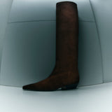 Khaite - Marfa Knee-High Boot in Coffee Suede