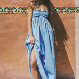 Faithfull - Presa Maxi Dress Mico Pinstripe Azul