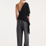 ROHE - Off shoulder single sleeve top | black