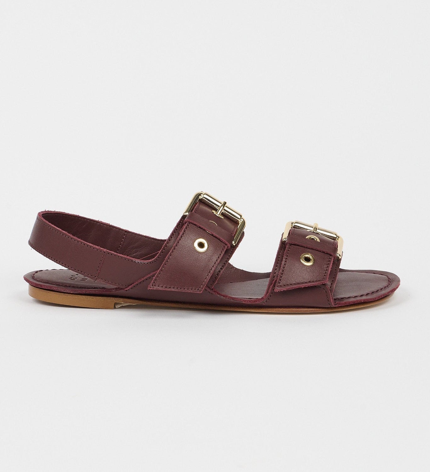 Jamie Haller - The Double Buckle Sandal in Oxblood