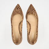 Jamie Haller - The Kitty Point Heel in Tan Zebra