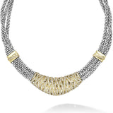 Lagos - Caviar Lux Statement Two-Tone Caviar Diamond Necklace