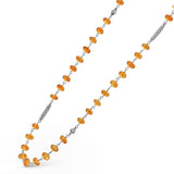 Lagos - Caviar Icon Long Citrine Beaded Necklace