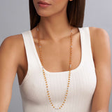 Lagos - Caviar Icon Long Citrine Beaded Necklace