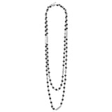 Lagos - Caviar Icon Long Black Ceramic Beaded Necklace