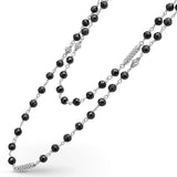 Lagos - Caviar Icon Long Black Ceramic Beaded Necklace