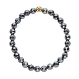 Lagos - Caviar Icon Hematite Gold Station Bead Bracelet