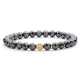 Lagos - Caviar Icon Hematite Gold Station Bead Bracelet