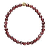Lagos - Caviar Icon Garnet Gold Station Bead Bracelet
