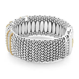 Lagos - Caviar Lux Three Station Diamond Caviar Bracelet | 23mm