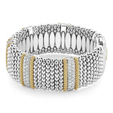 Lagos - Caviar Lux Five Station Diamond Caviar Bracelet | 23mm