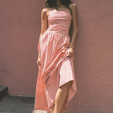 Faithfull - Vera Maxi Dress Orozco Stripe Dusty Tomato