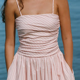 Faithfull - Portlligat Maxi Dress Carmen Stripe Peony White