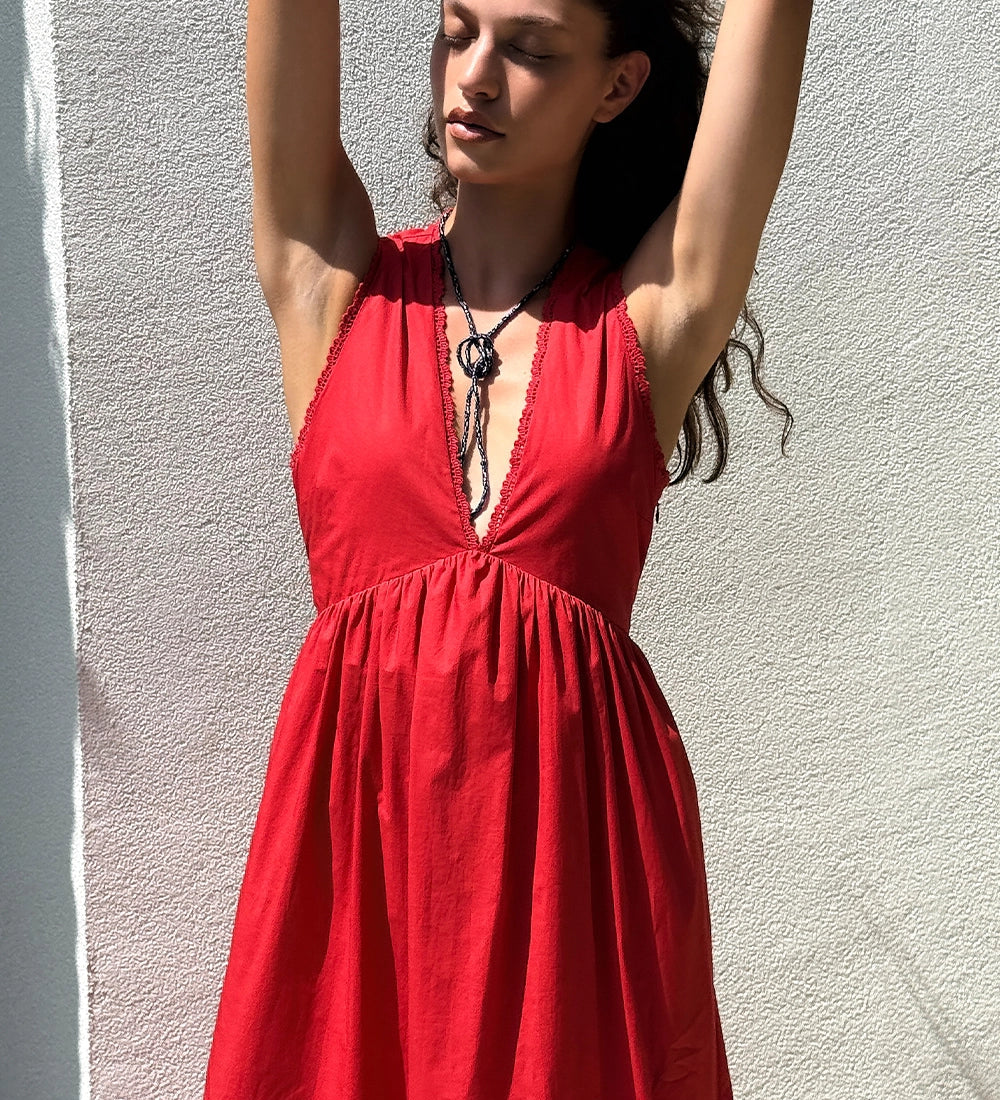 Faithfull - Jovita Midi Dress Red