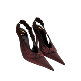 Saint Laurent - Madeline Silk Slingbacks