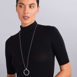 Lagos - Caviar Spark Large Diamond Circle Pendant Necklace