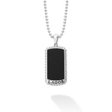 Lagos - Anthem Black Agate Tag Amulet Necklace