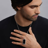 Lagos - Anthem Black Agate Tag Amulet Necklace