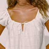 Faithfull - Serafina Mini Dress Handkerchief Broderie White