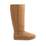 Image 1 of 4 - BROWN - Ugg Women's Classic Ultra Tall Boot is a sky-high version of the iconic style. Featuring a 15-inch shaft height, plush sheepskin lining, and an ultra-lightweight rubber outsole for comfort. Main Material: 17mm Twinface Sheepskin. Lining: 17mm Sheepskin. Insole: 17mm Sheepskin. Sole: Sugarcane EVA. Details: Overlock Stitch Seams. 