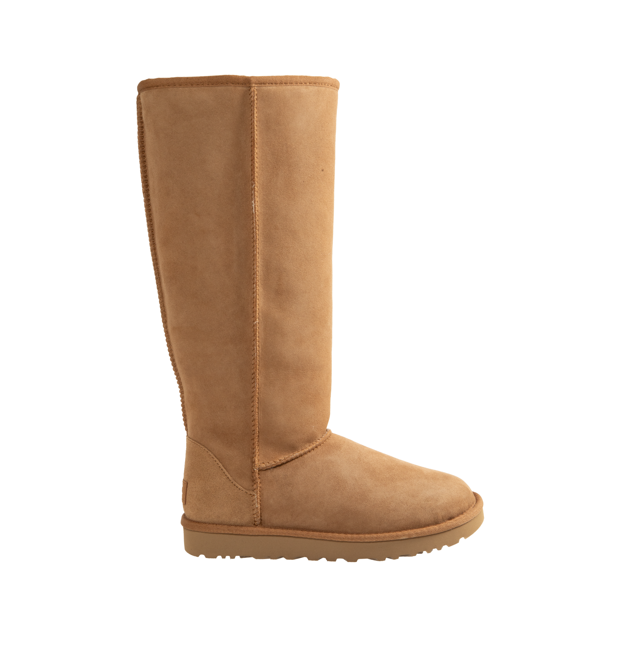 Image 1 of 4 - BROWN - Ugg Women's Classic Ultra Tall Boot is a sky-high version of the iconic style. Featuring a 15-inch shaft height, plush sheepskin lining, and an ultra-lightweight rubber outsole for comfort. Main Material: 17mm Twinface Sheepskin. Lining: 17mm Sheepskin. Insole: 17mm Sheepskin. Sole: Sugarcane EVA. Details: Overlock Stitch Seams. 