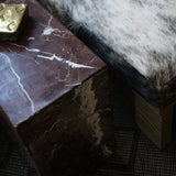 Lemieux Et Cie - Incredible Vintage Rosso Levanto Marble Pillar Table - 2 Available