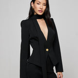 L'AGENCE - Romy Tie Neck Blazer
