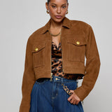 L'AGENCE - Micah Oversized Suede Jacket