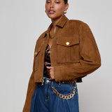 L'AGENCE - Micah Oversized Suede Jacket