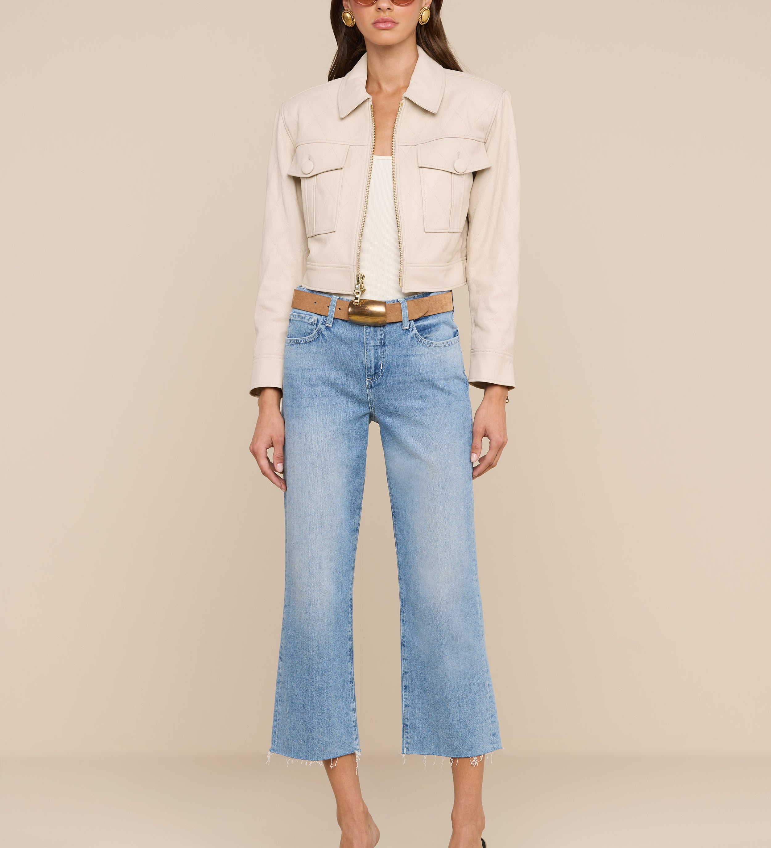 L'AGENCE - Micah Oversized Leather Jacket
