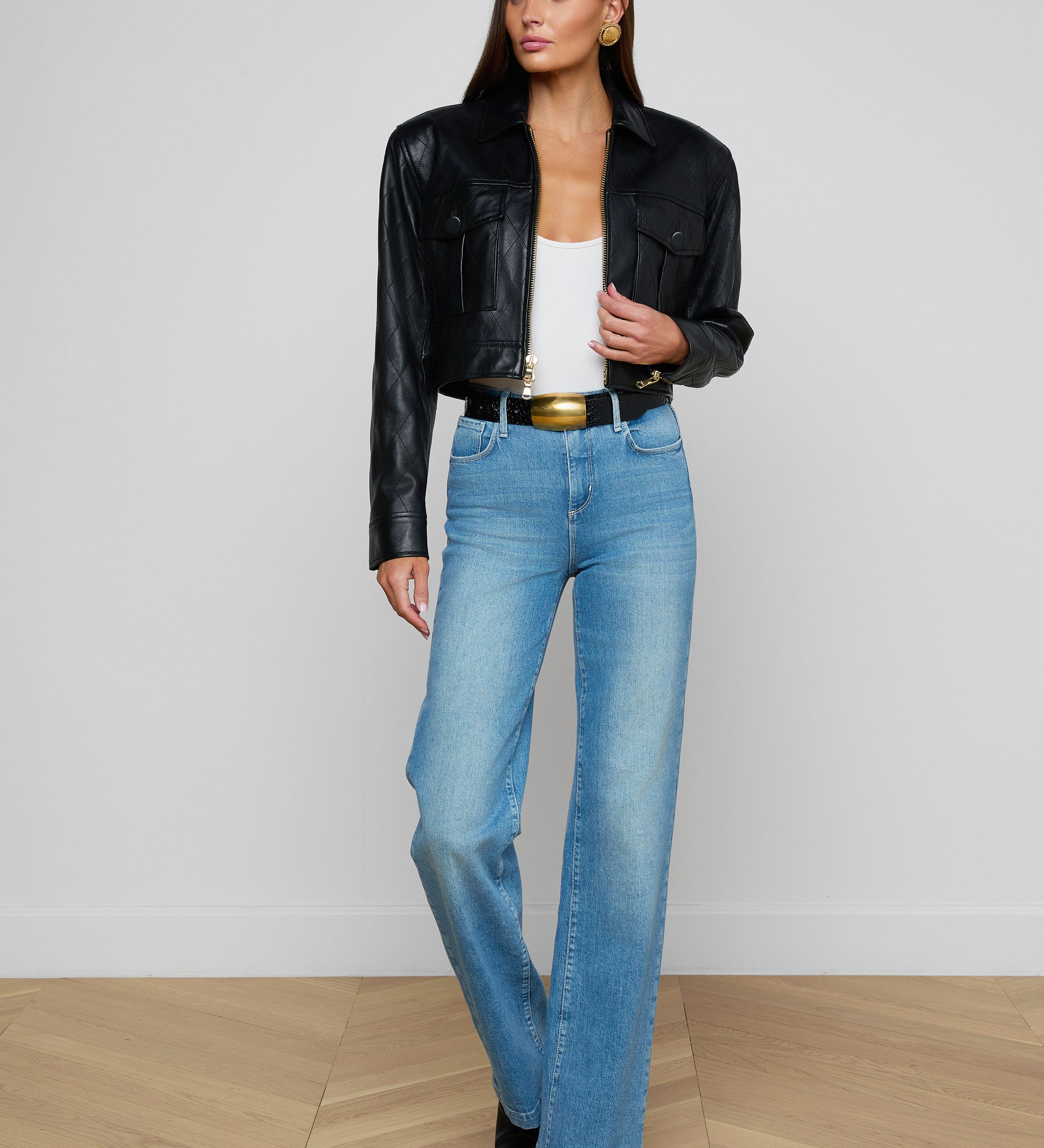L'AGENCE - Micah Oversized Leather Jacket
