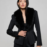 L'AGENCE - Kaisley Faux Fur Collar Blazer