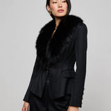 L'AGENCE - Kaisley Faux Fur Collar Blazer